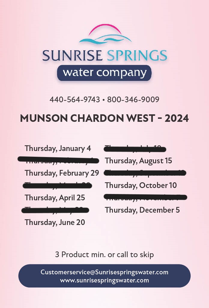 MC West 2024 Eom 1 4 Sunrise Springs Water Company   Munson Chardon WEst 2024 EOM1 4 